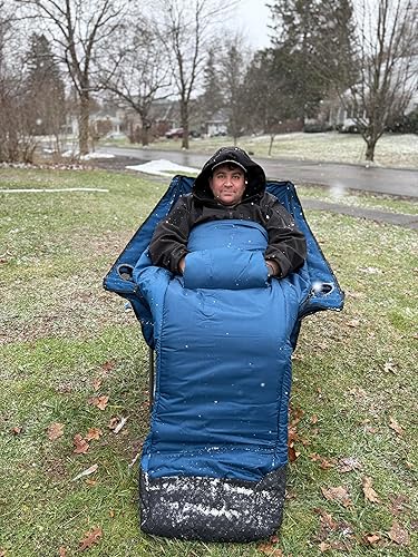 Miniatura 2 de WARM-U-FEET Silla de campamento de gran tamaño con bolsillo para el pie, calentador de manos para una silla térmica de bricolaje, deportes de