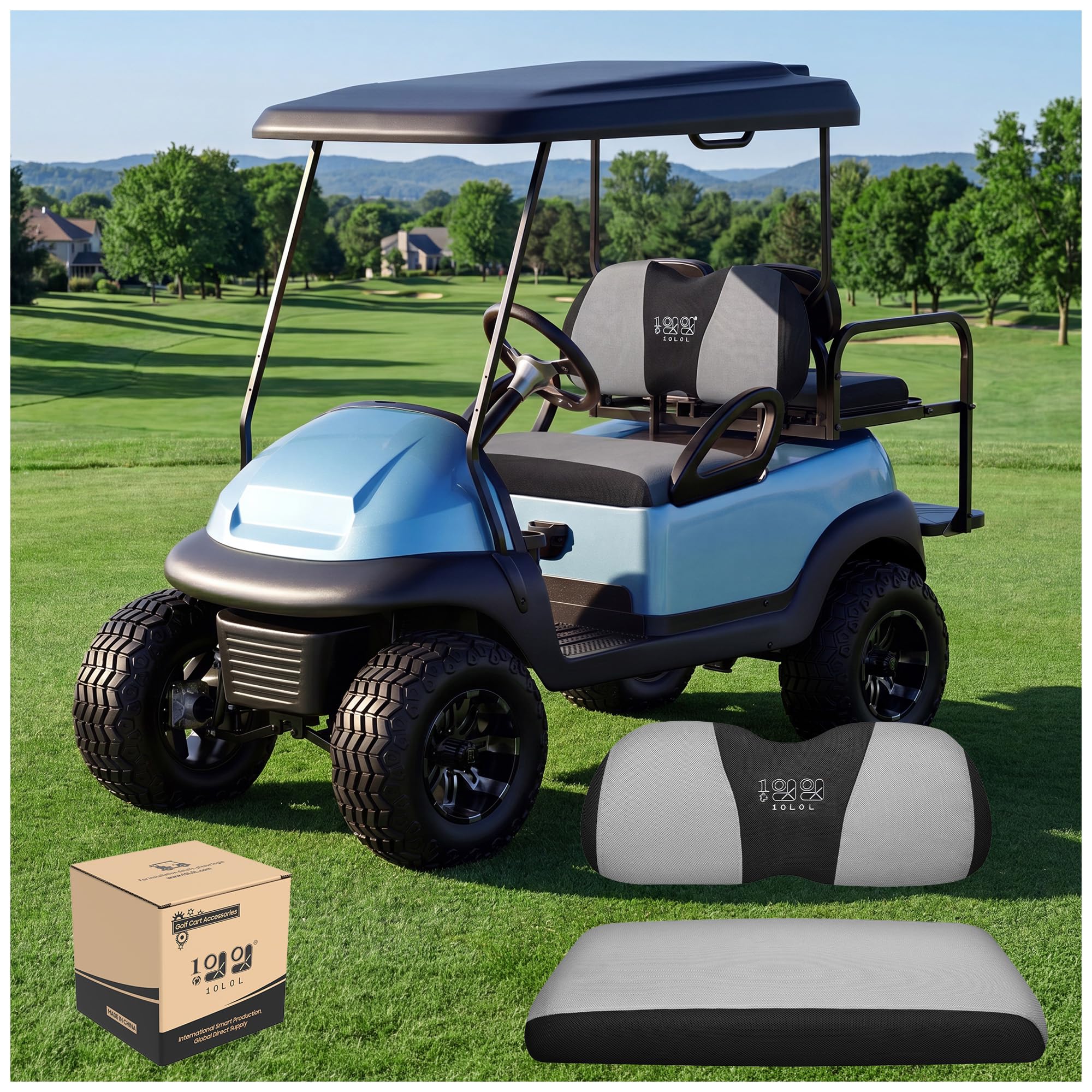 10L0L Housses de siège universelles pour voiturette de golf - Matériau durable et respirant - S'adapte comme un gant pour voiture de club précédente et Yamaha, facile à installer