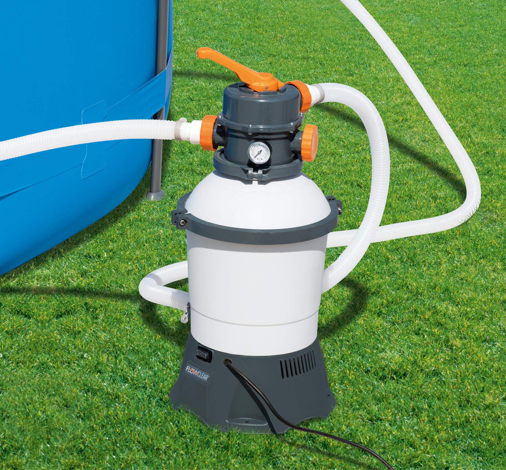 Bestway Flowclear Pool - Filtro de arena con dosificador ChemConnect integrado