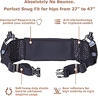 Vista 2 de Cinturón de hidratación No. 1 - Cinturón de combustible de alta calidad para correr con 2 botellas de agua de 10 onzas sin BPA, bolsillo inclinado