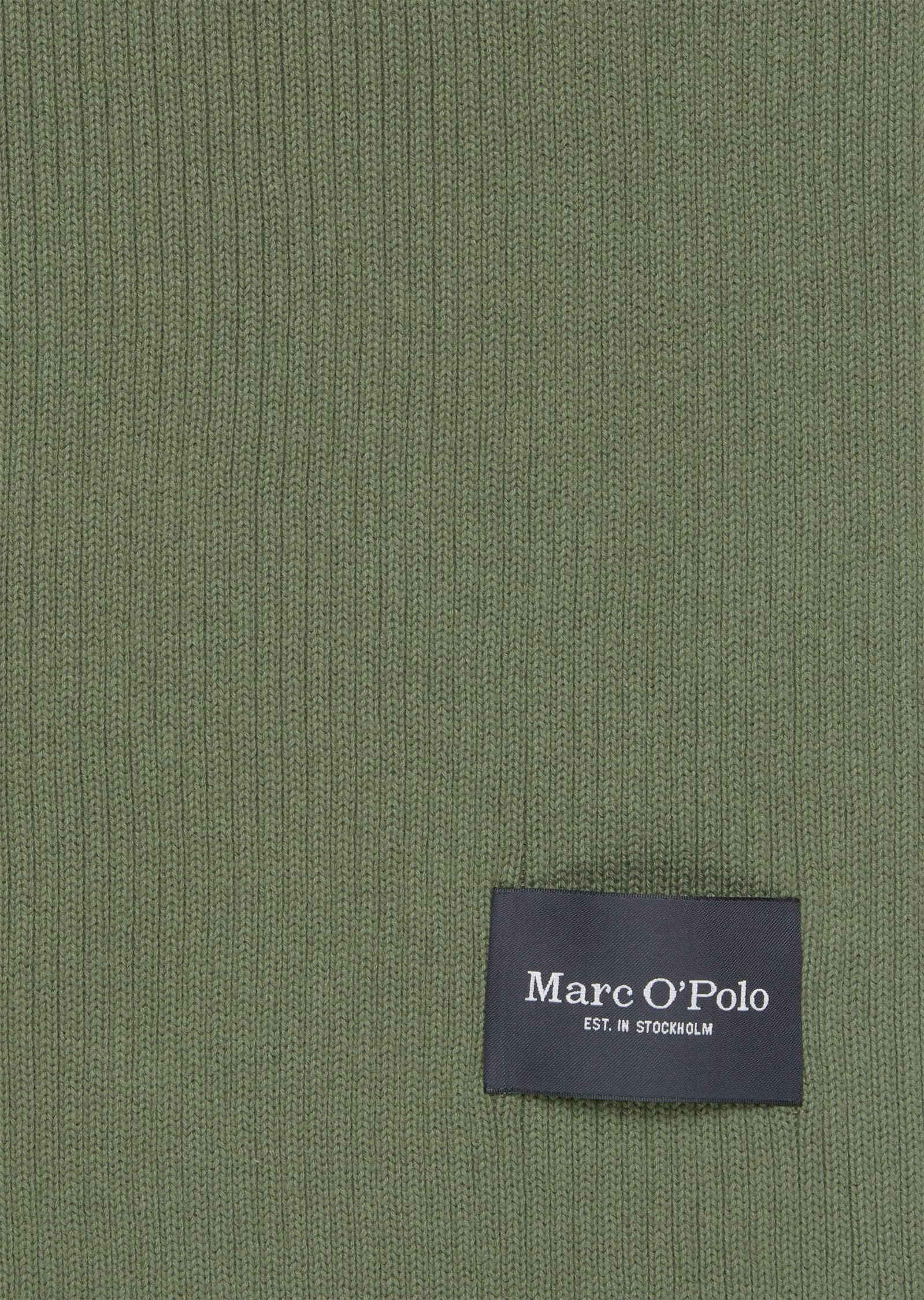 Marc O'Polo Herren Schal aus Bio-Baumwolle weich, Grün (Victorian Mist), One Size