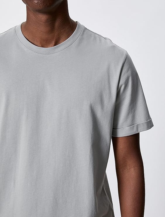Koton Camiseta Básica De Cuello Redondo Para Hombre, Manga Corta, Bolsillo Detallado, Beige Stripe 0s5, CH
