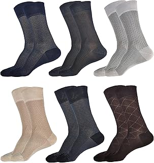 Lightweight Bamboo Socks, Premium & Ultra Soft & Crew Socks Men's