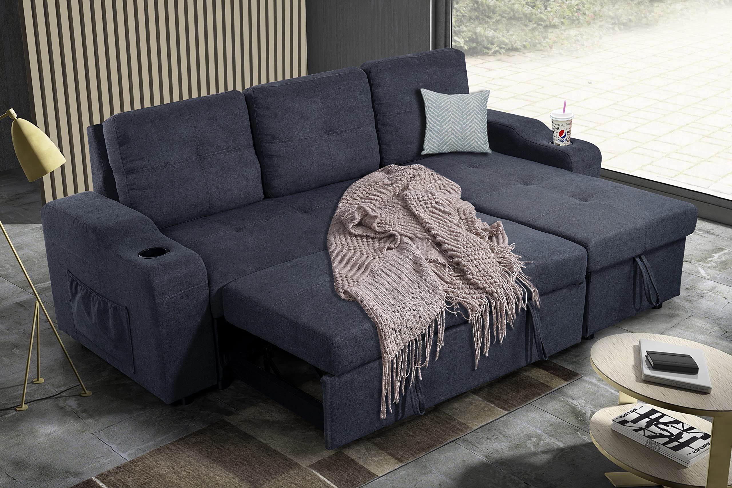 Buy STARTOGOO Convertible Sectional Sofa Reversible Storage Chaise