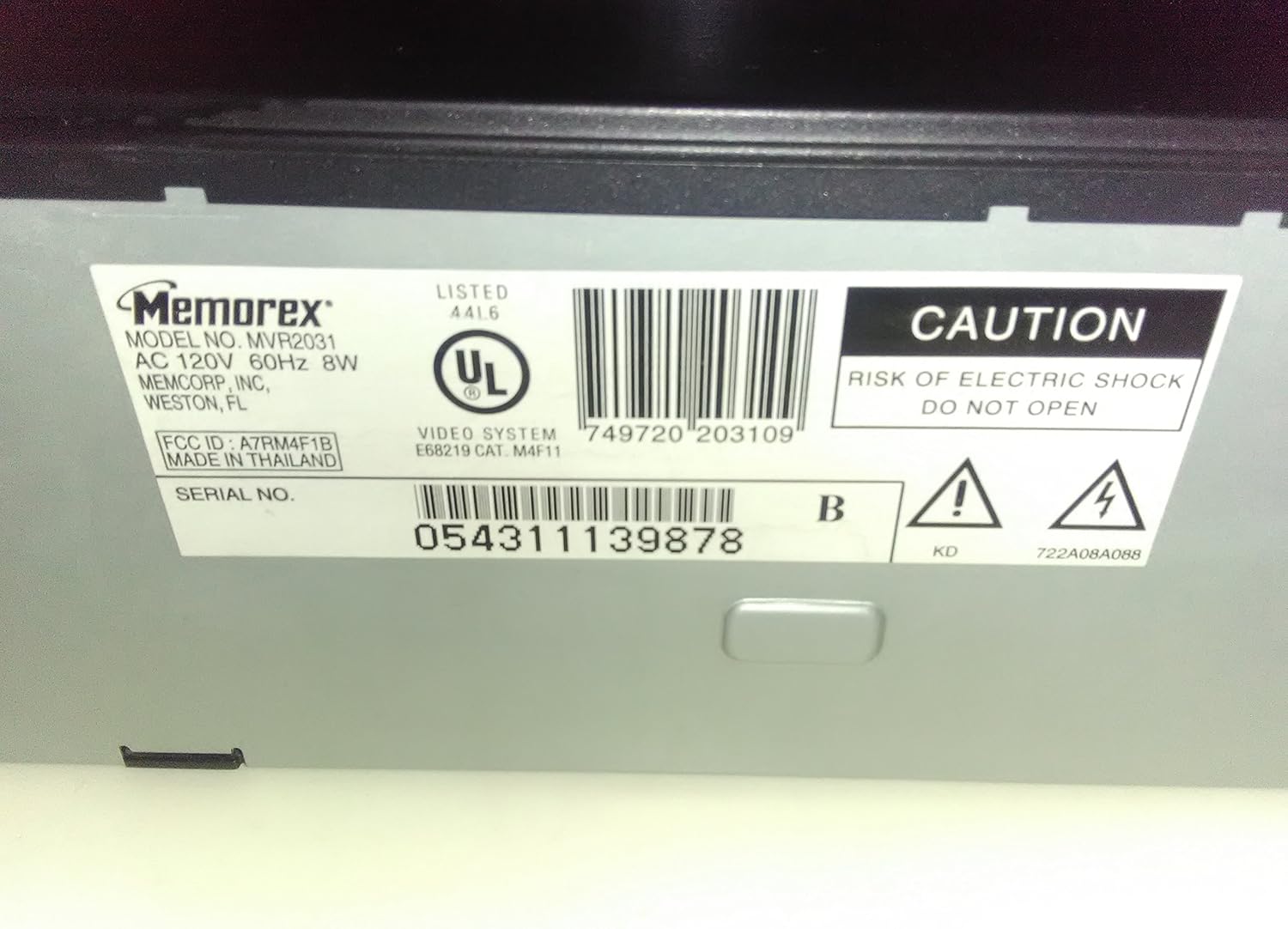 Memorex MVR2031 4-Head VCR