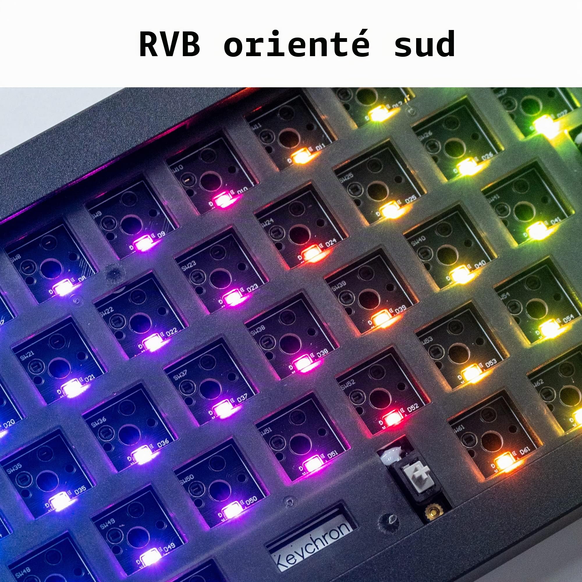 Keychron Q10 Pro Kit Clavier Mécanique Alice 75% en ISO, Corps en Aluminium CNC, Kit Barebone Gaming à Monter Soi-même, Programmable QMK/Via, RGB, Bluetooth 5.1/Filaire, pour Mac, Windows - Noir