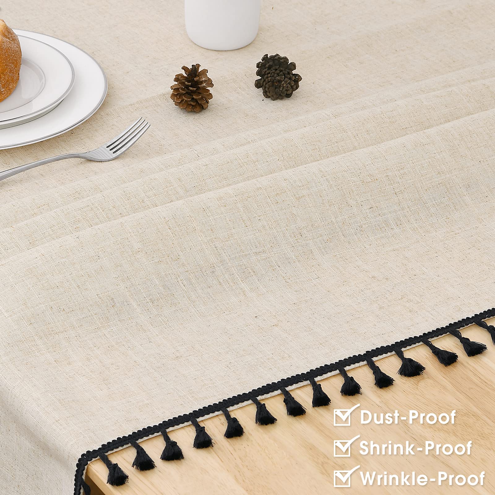 Naturoom Linen Table Cloth For 6 Foot Rectangle Tables Burlap | Desertcart  Seychelles, image size:1600x1600