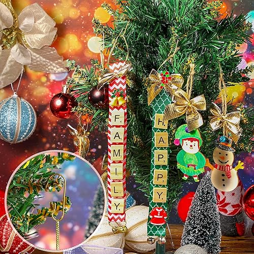 Miniatura 5 de Hotop Ganchos para adornos de Navidad, ganchos para adornos de Halloween, gancho colgante de alambre de metal flexible con caja de almacenamiento