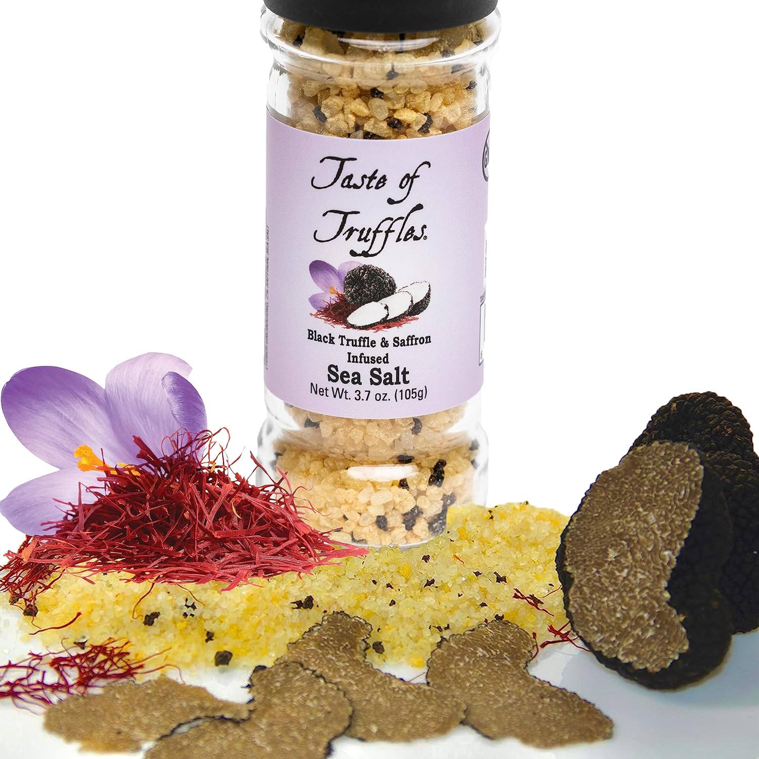 Black Truffle and Saffron Sea Salt wt 3.7 oz (105 gr)