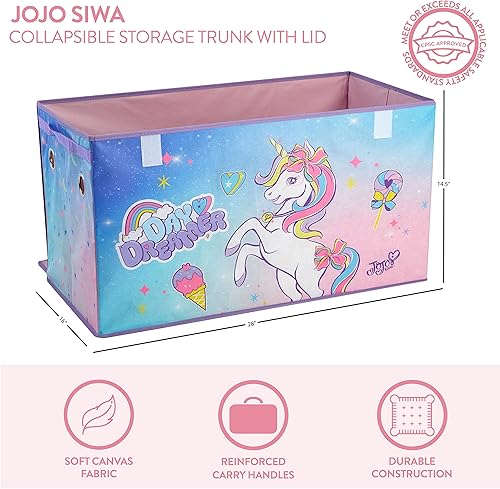 Miniatura 75 de Idea Nuova Cocomelon - Baúl plegable de almacenamiento de juguetes para niños, duradero con tapa Cocomelon,Batman Caballero Oscuro,Azul -