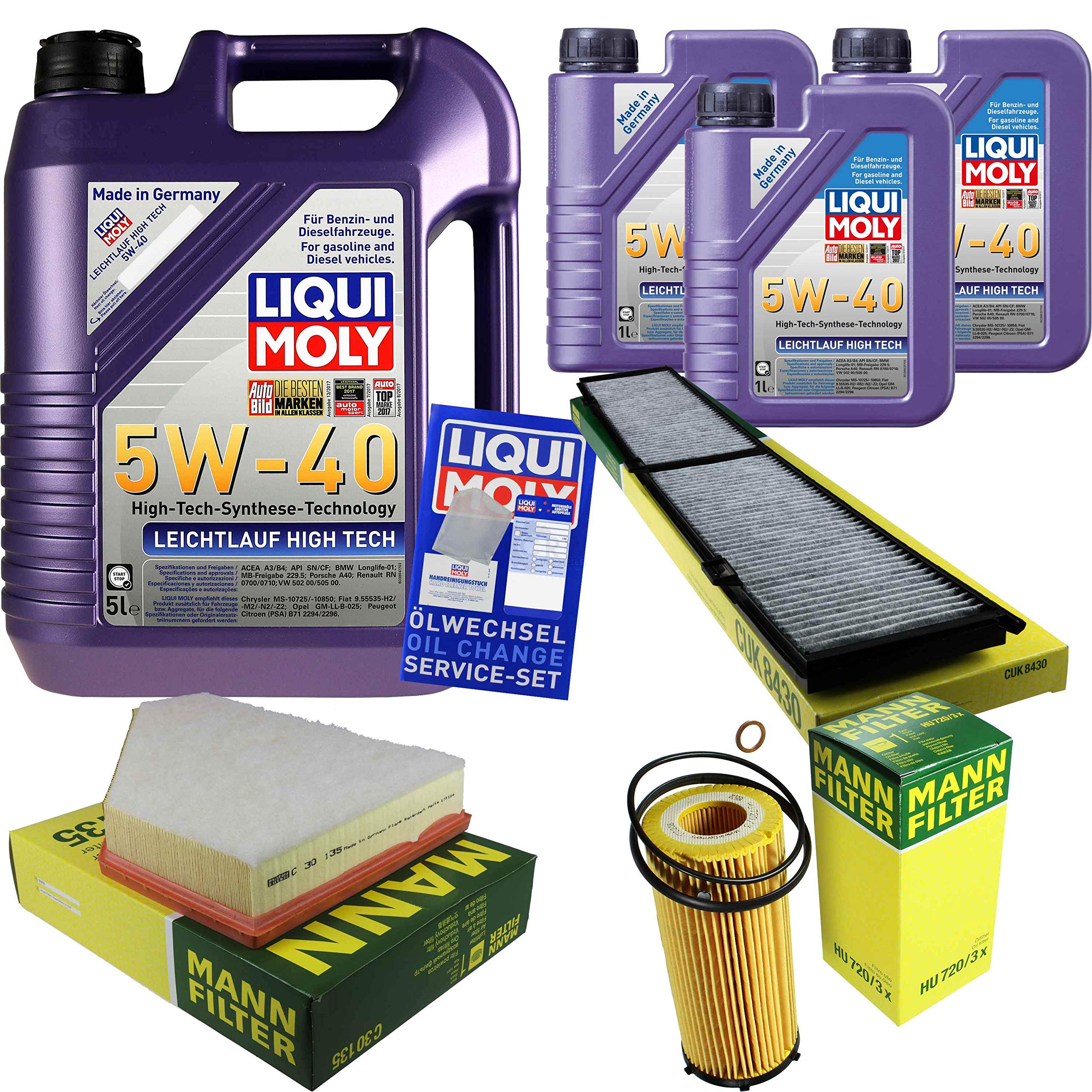 Pacchetto di ispezione 8 L LM LL High Tech 5W-40 + pacchetto filtro uomo 9786665