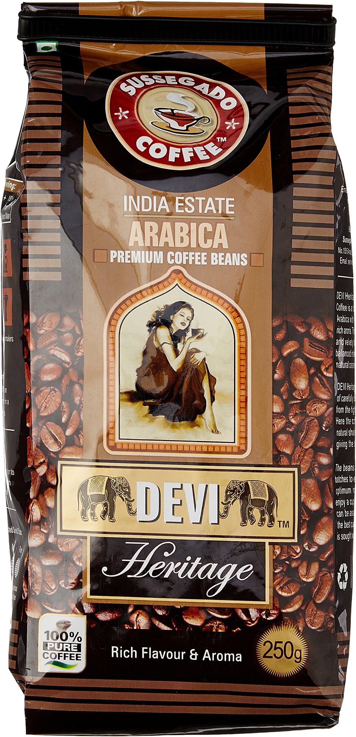 DEVI Heritage Premium Arabica Coffee Beans, 250g