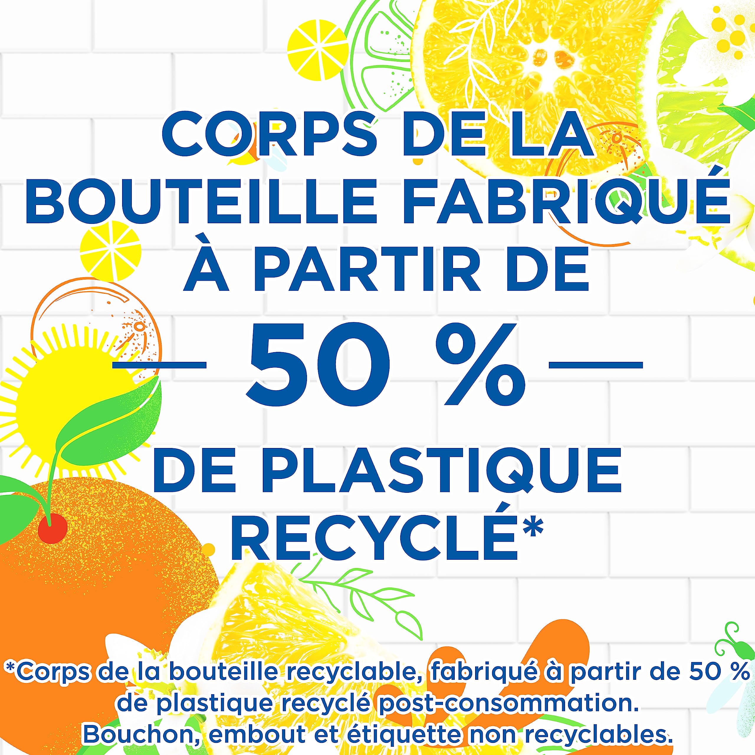 CANARD GEL EXTRA POWER JAVEL MOUSSANT AGRUMES 50% PLASTIQUE RECYCLE