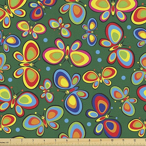 Miniatura 116 de Tela de panda Lunarable de The Yard, diseño de oso asiático con dibujos animados comiendo hojas y ramas, animal silvestre, tela decorativa para