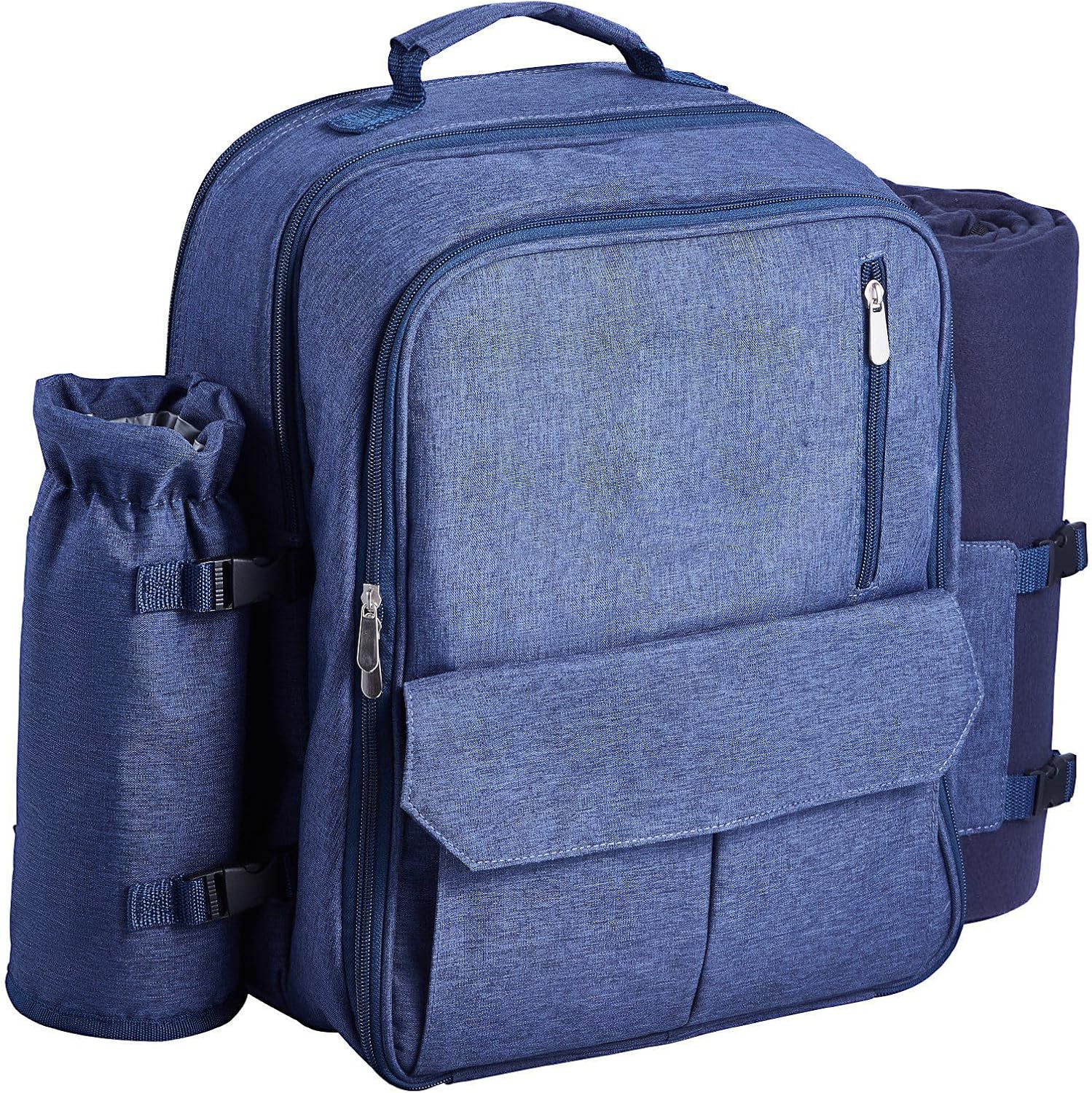 Picnic Backpack for 4 Person with Cooler, Beach Picnic Basket Set