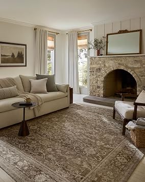 Loloi Magnolia Home by Joanna Gaines Wimberly Collection WYM-06 Bark/Ivory 7-9" x 9-9" Area Rug