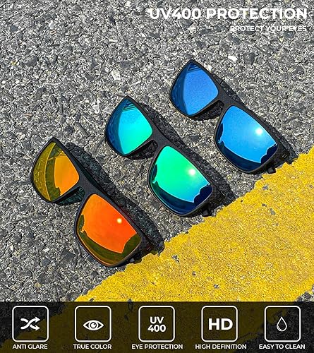 Miniatura 5 de KALIYADI Gafas de sol polarizadas para hombre, gafas de sol ligeras con protección UV para conducir, pescar y jugar golf