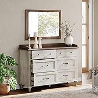 Vista 4 de WAMPAT Soporte de TV de granja para TV de 55 pulgadas, centro de entretenimiento blanco, mesa consola multimedia con gabinete de almacenamiento