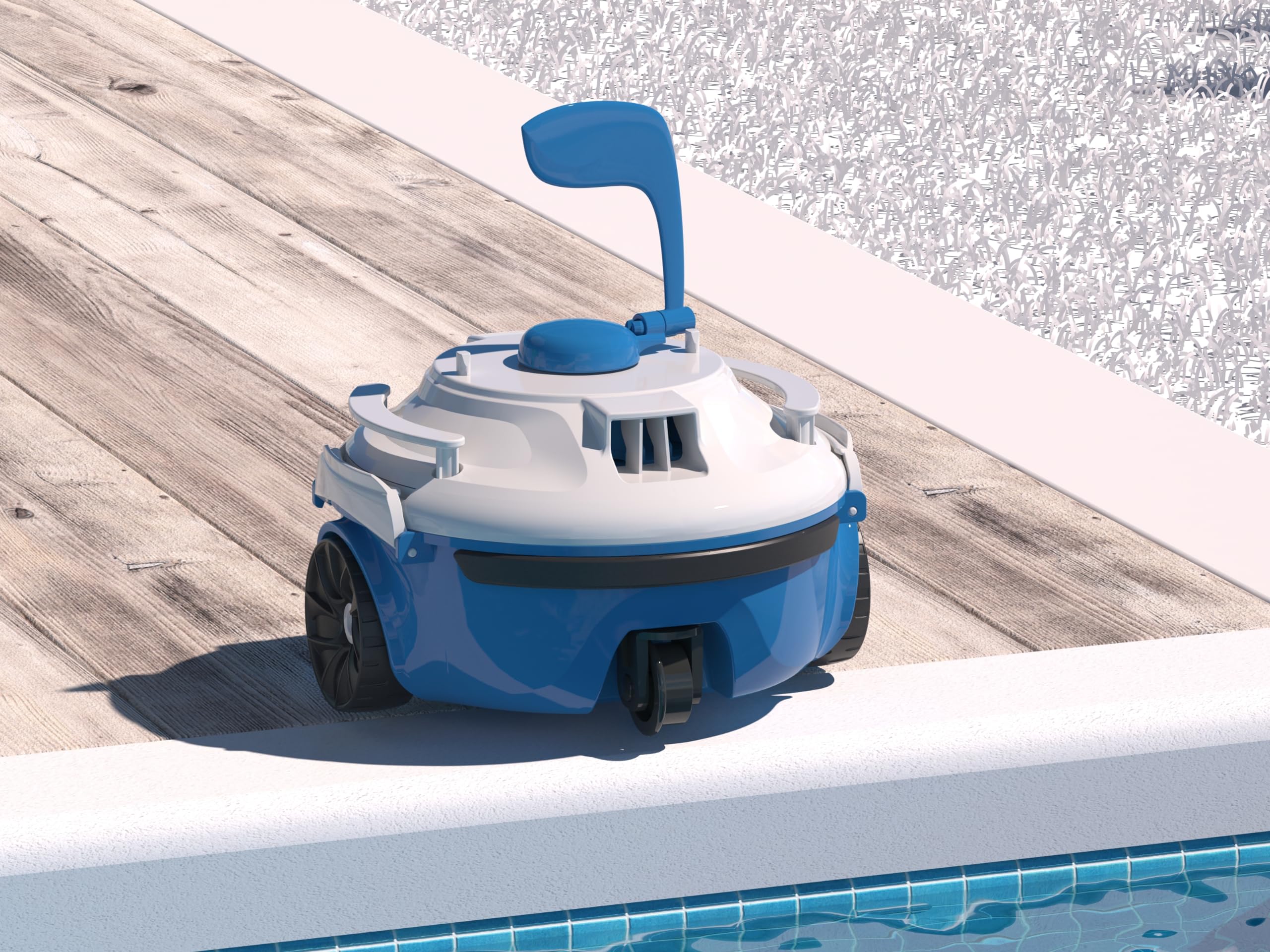 Bestway Robot Piscine Autonome Guppy Bleu - Nettoyage Fond Plat - 10m² Max