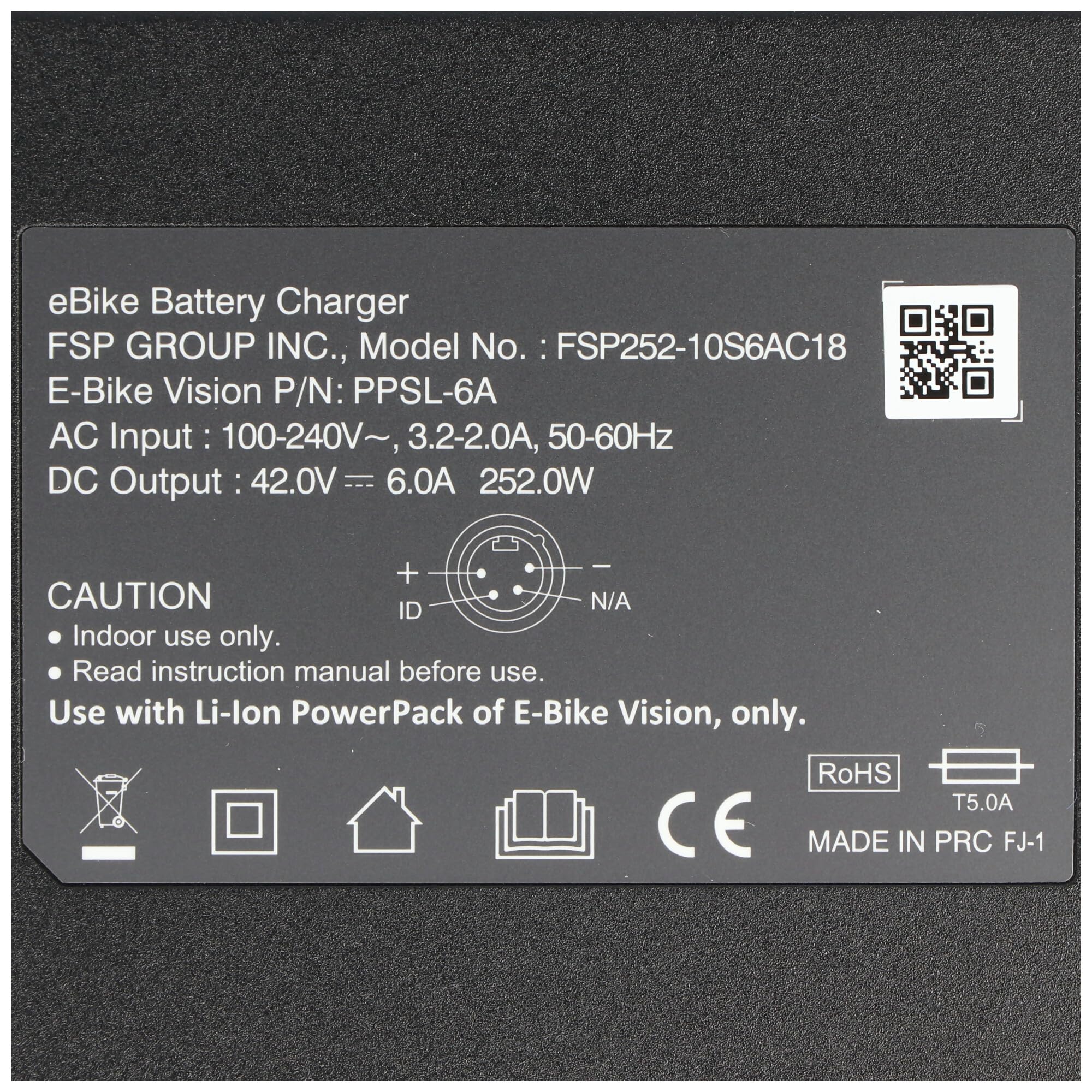 Chargeur 6A pour batterie de vélo électrique 36V Le chargeur silencieux 6A 36V avec un poids de seulement 630 grammes, sans ventilateur.