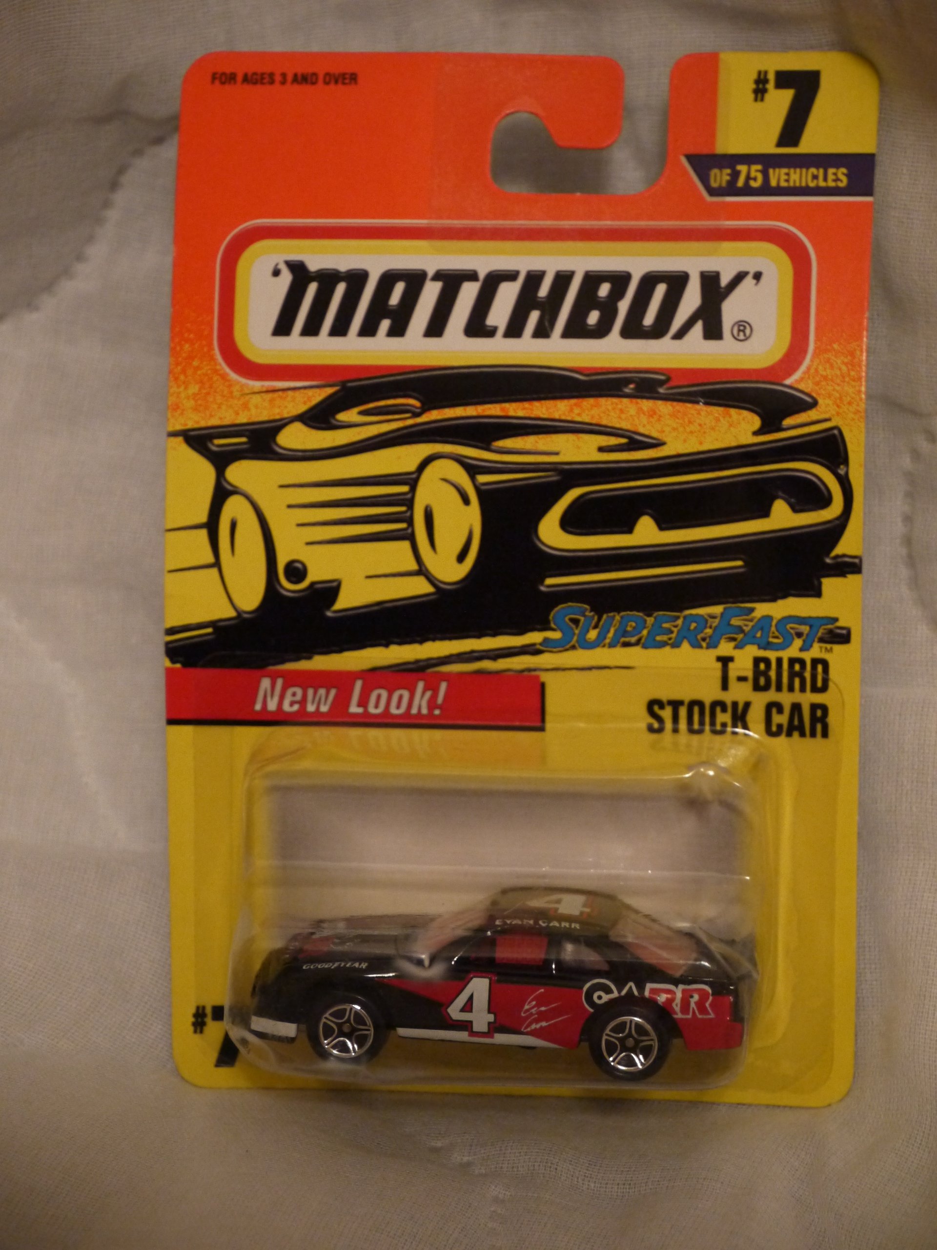 Matchbox Superfast T-Bird Stock Car #7 of 75 Vehicles - EVAN CARR