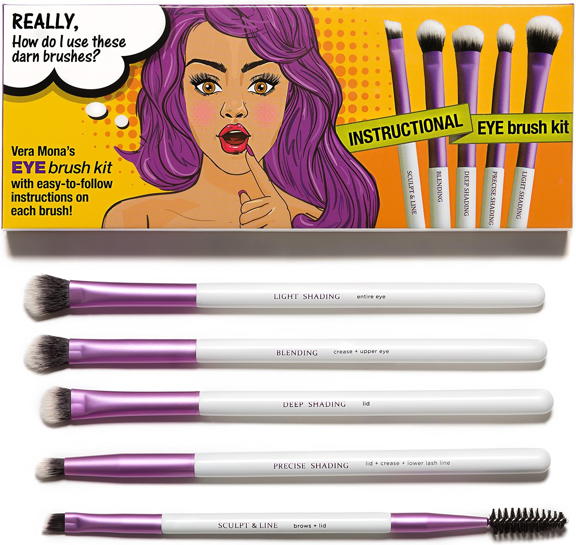 VERA MONA Instructional Eye Brush Kit