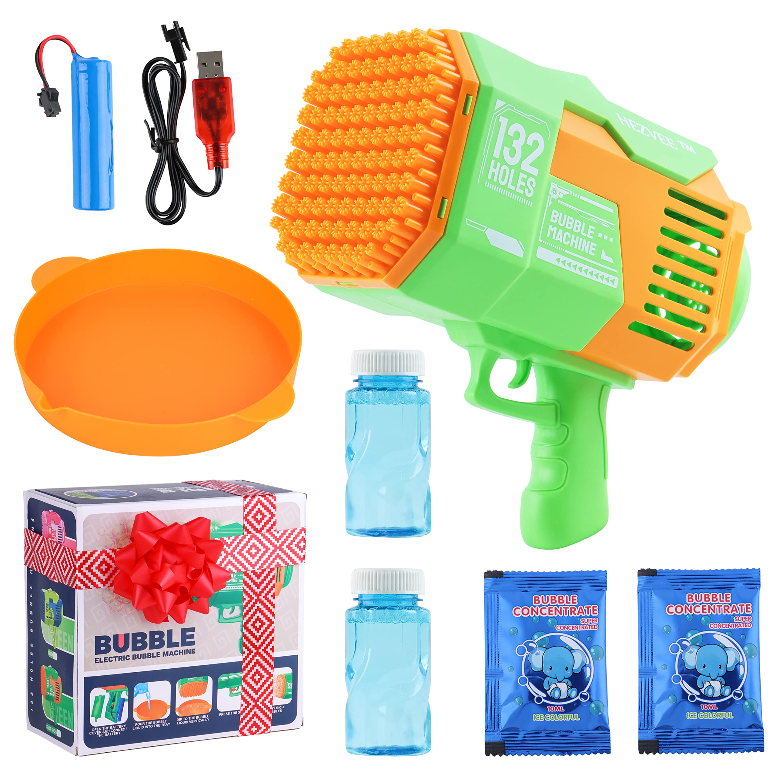 Photo 1 of **NONREFUNDABLE**FOR PARTS OR REPAIR**SEE NOTES**
*****STOCK IMAGE FOR SAMPLE*****
BLUE/ORANGE - Unleash Endless Fun with 132 Holes Bazooka Bubble Gun-The Perfect Toy for Kids Above 3 Years, Experience The Thrill of Bubble Gun Bazooka-The Bazooka Gun That