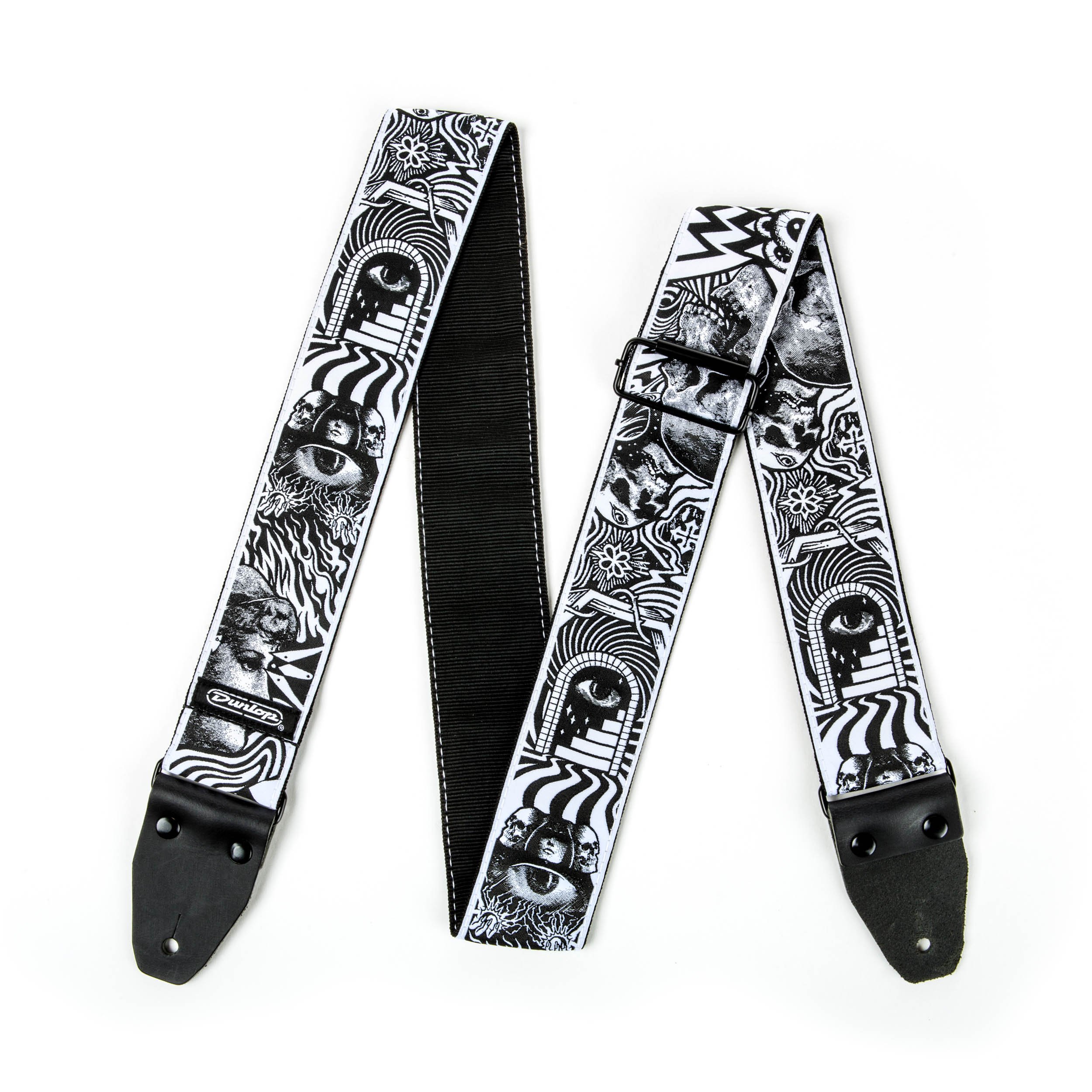 DUNLOP - ILD04 TRACOLLA I LOVE DUST SKULLS, Tracolla per chitarra e Basso Jim Dunlop