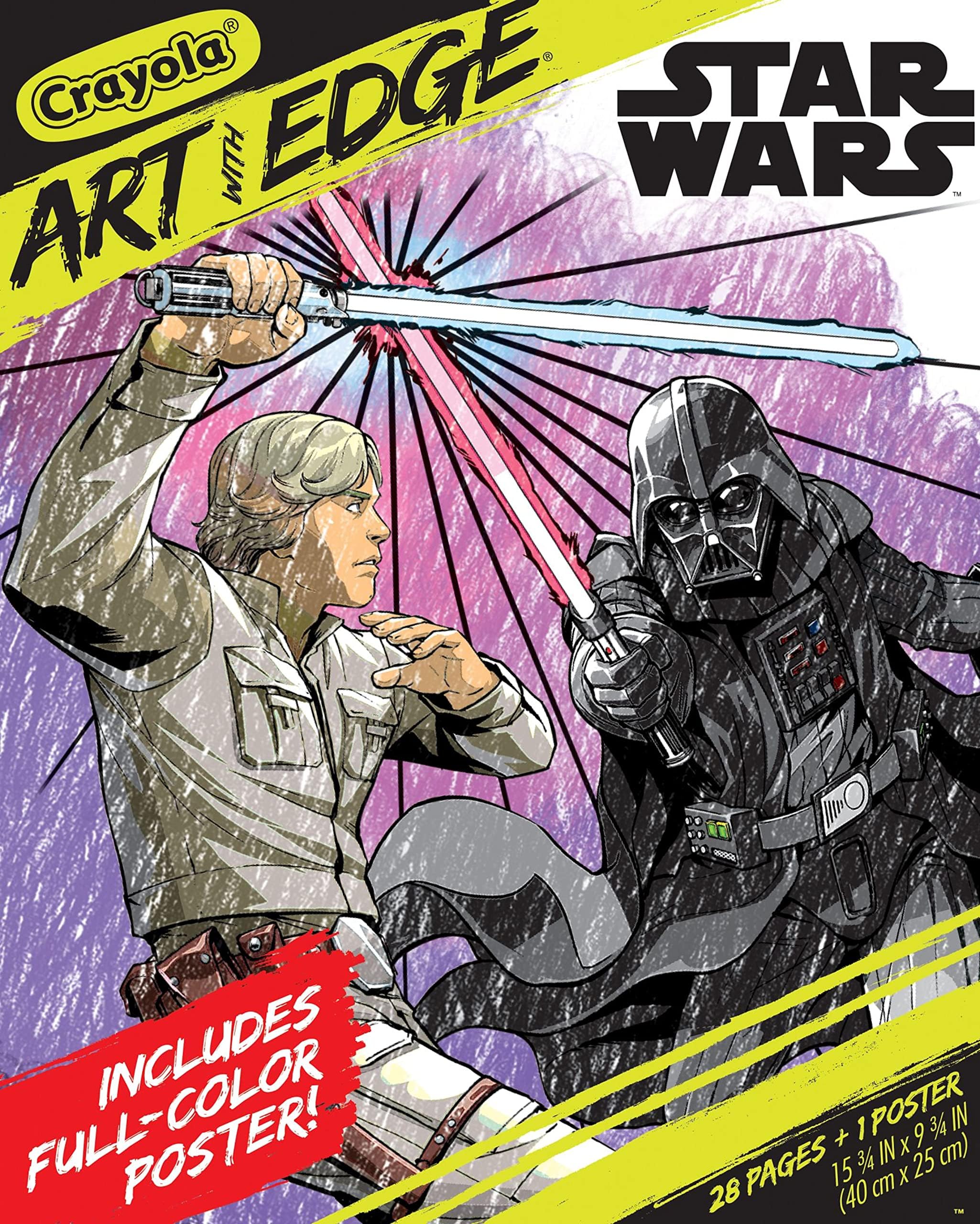 CrayolaArt with Edge Star Wars Coloring Pages (28pgs), Includes Star Wars Poster, Adult Coloring, Gift for Teens & Adults
