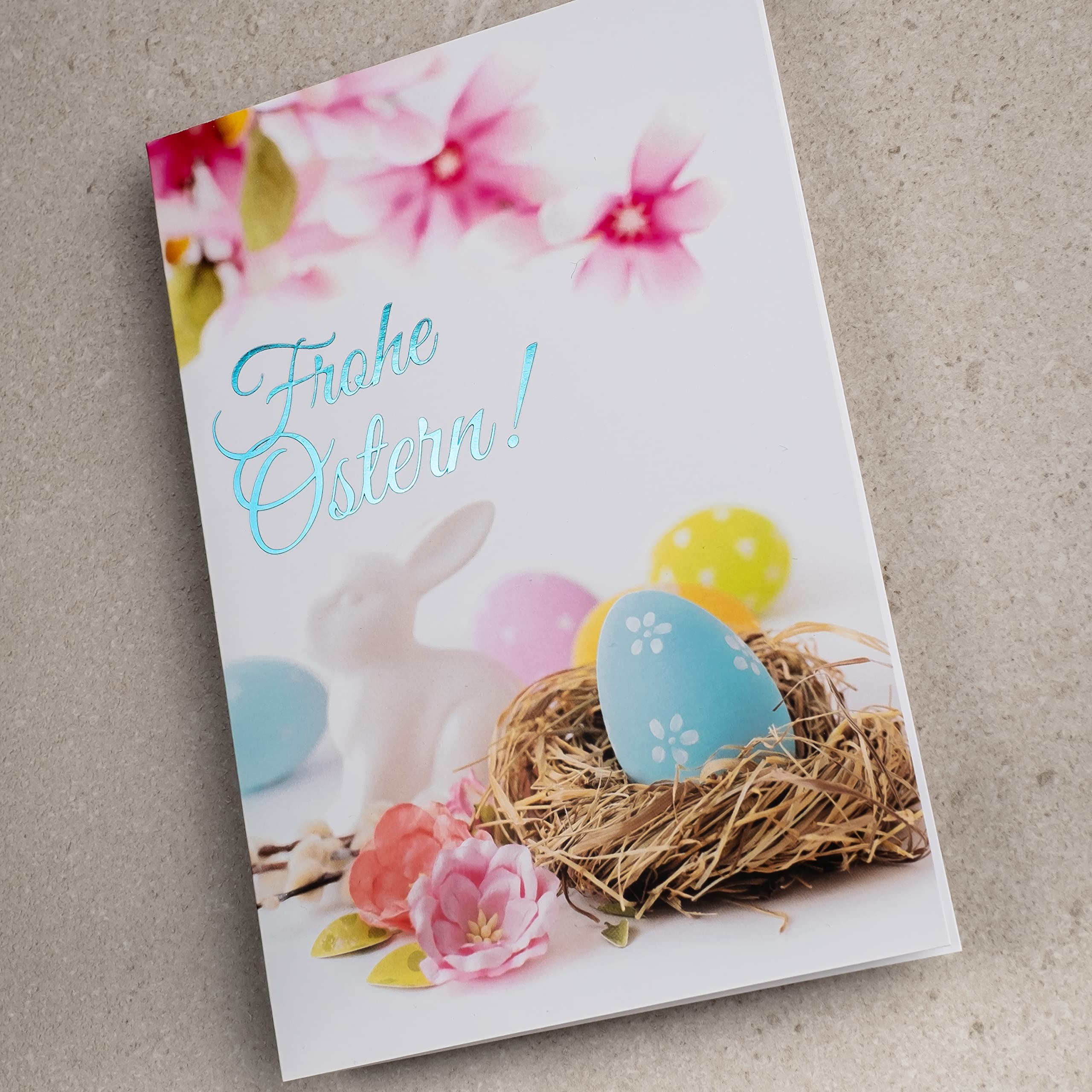 Art Nuvo - Exclusive Easter Cards No. 7 Set of 10 Cards 120 x 170 mm with Gold-Plated Writing and White Envelopes EE107 - Image 2