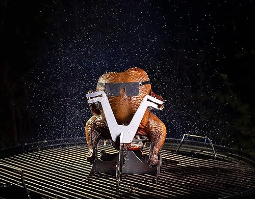 Miniatura 2 de La Canuck. Puesto de pollo a la cerveza. Asador de pollo de cerveza, anaquel de acero inoxidable para asar pollo para barbacoa, parrilla, horno.