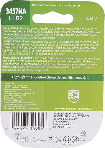 Miniatura 2 de Philips 3457NA LongerLife - Bombilla miniatura (2 unidades)