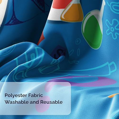 Miniatura 3 de Telón de fondo de fiesta de ciencia – Fondo de estudio temático de científico loco, suministros de fotografía para baby shower o fiesta de