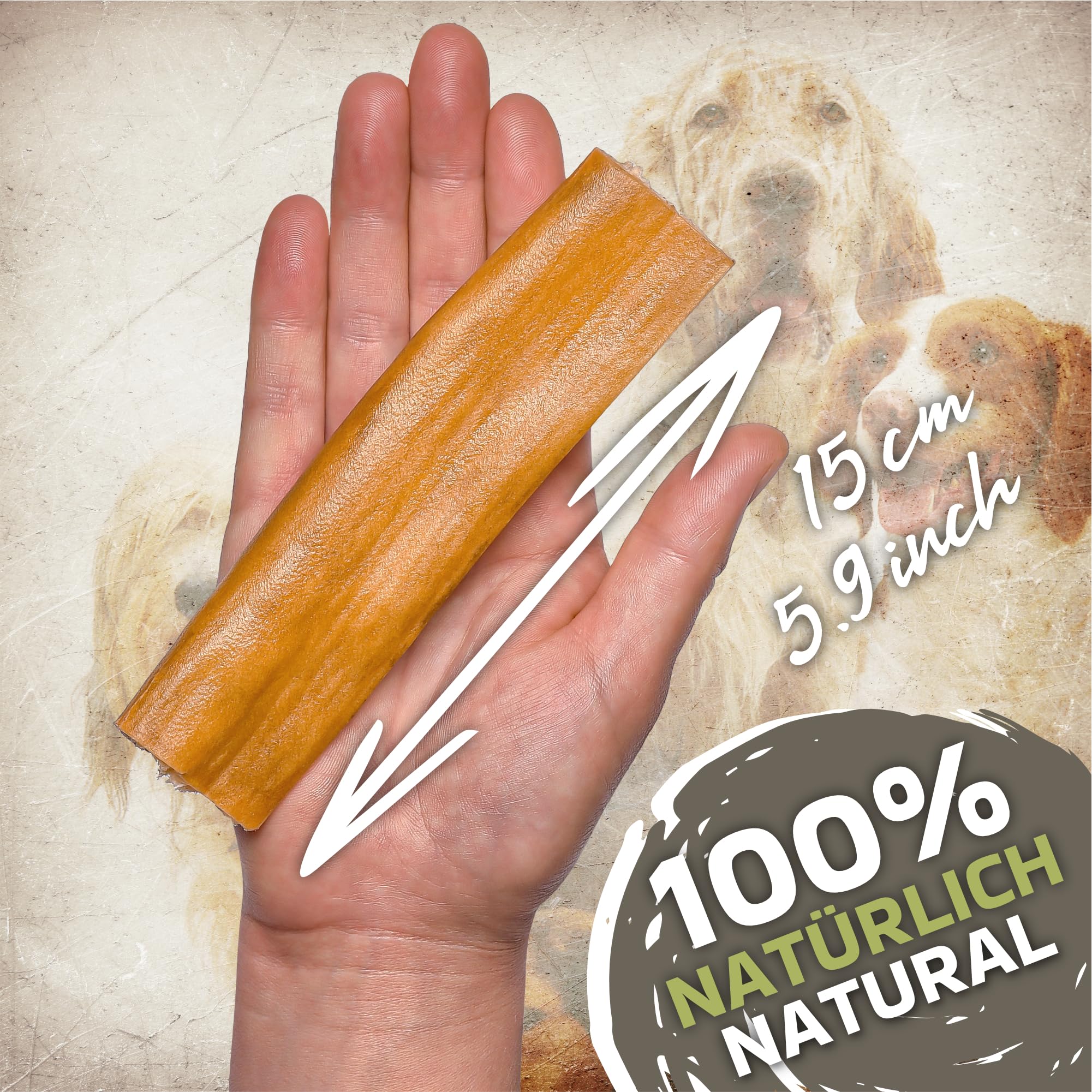 Lovely Dog Pelle di cavallo secca, 15 cm, 1 kg (circa 35-40 pezzi), snack da masticare ipoallergenico, 100% cavallo, cura dentale naturale e occupazione