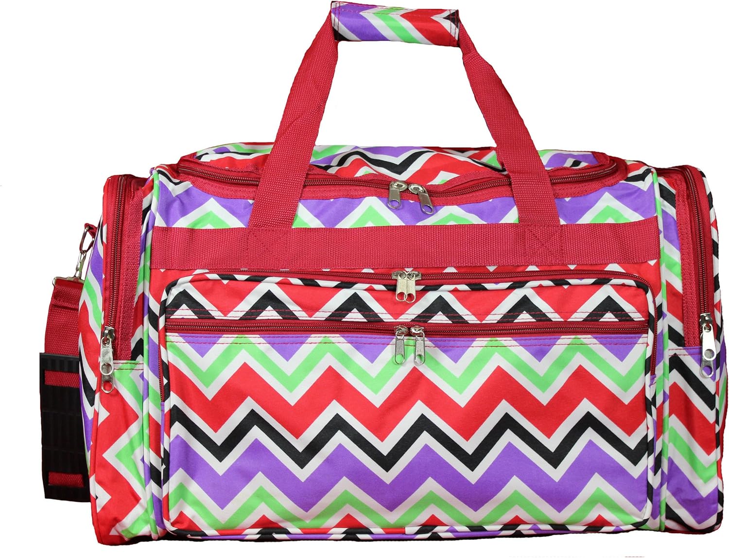 World Traveler Chevron 22-inch Carry-on Duffle Bag with Adjustable Shoulder Strap