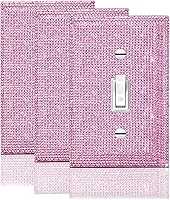 Vista 22 de Gaocai 1 pieza de placas de interruptor de diamantes de imitación brillantes plateadas y cubiertas de enchufes Placas de pared Cubierta