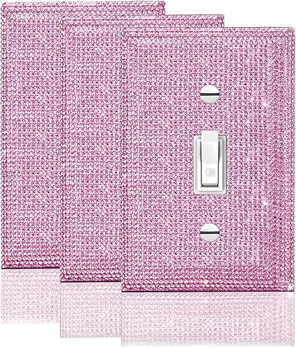 Miniatura 22 de Gaocai 1 pieza de placas de interruptor de diamantes de imitación brillantes plateadas y cubiertas de enchufes Placas de pared Cubierta