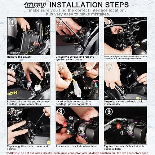 Miniatura 5 de Interruptor de faros delanteros para Surron Light Bee Talaria, interruptor de encendidoapagado mecanizado CNC de aluminio con placa trasera de