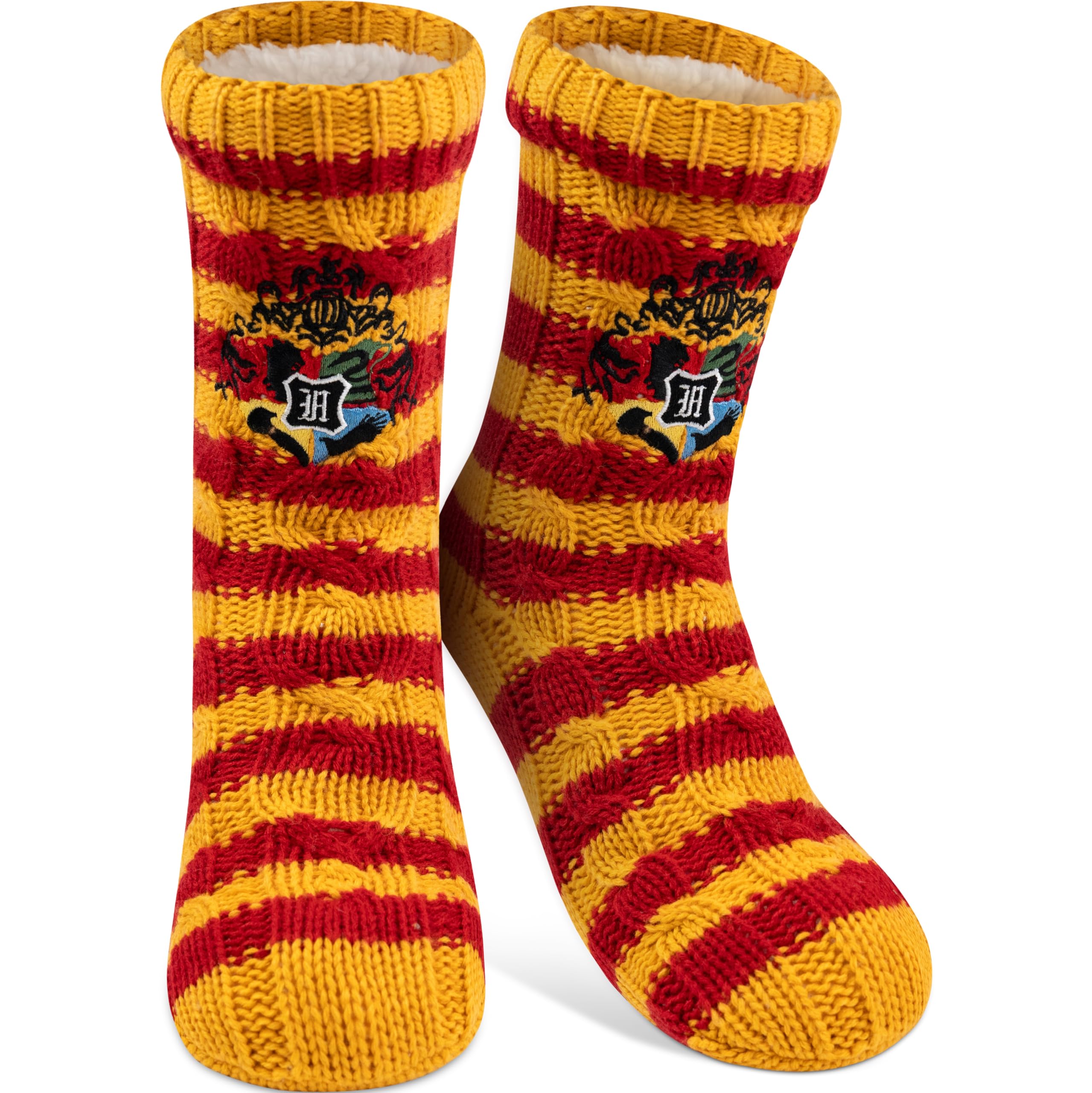 United Labels Women's Orange/Red Harry Potter Cuddly Socks For One Size 38-43, Fluffy Stopper Socks With Sherpa Lining, Warm Socks, Hut Socks