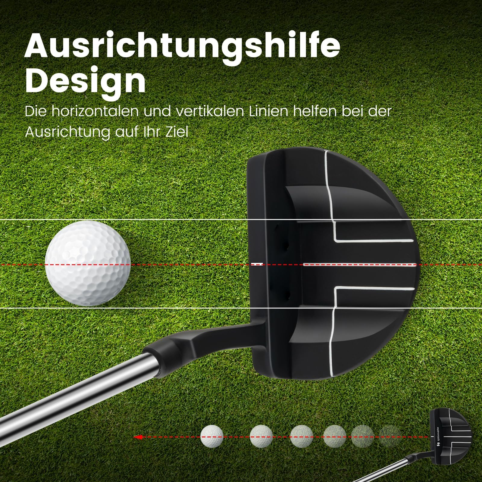 COSTWAY Golf Puttingmatte, Golfmatte mit 1/2/3 Löchern, Auto Rückkehr Übungsmatte mit 3 Golfbällen & Kunstrasen, Putting Trainer Indoor Outdoor für Anfänger, Profis