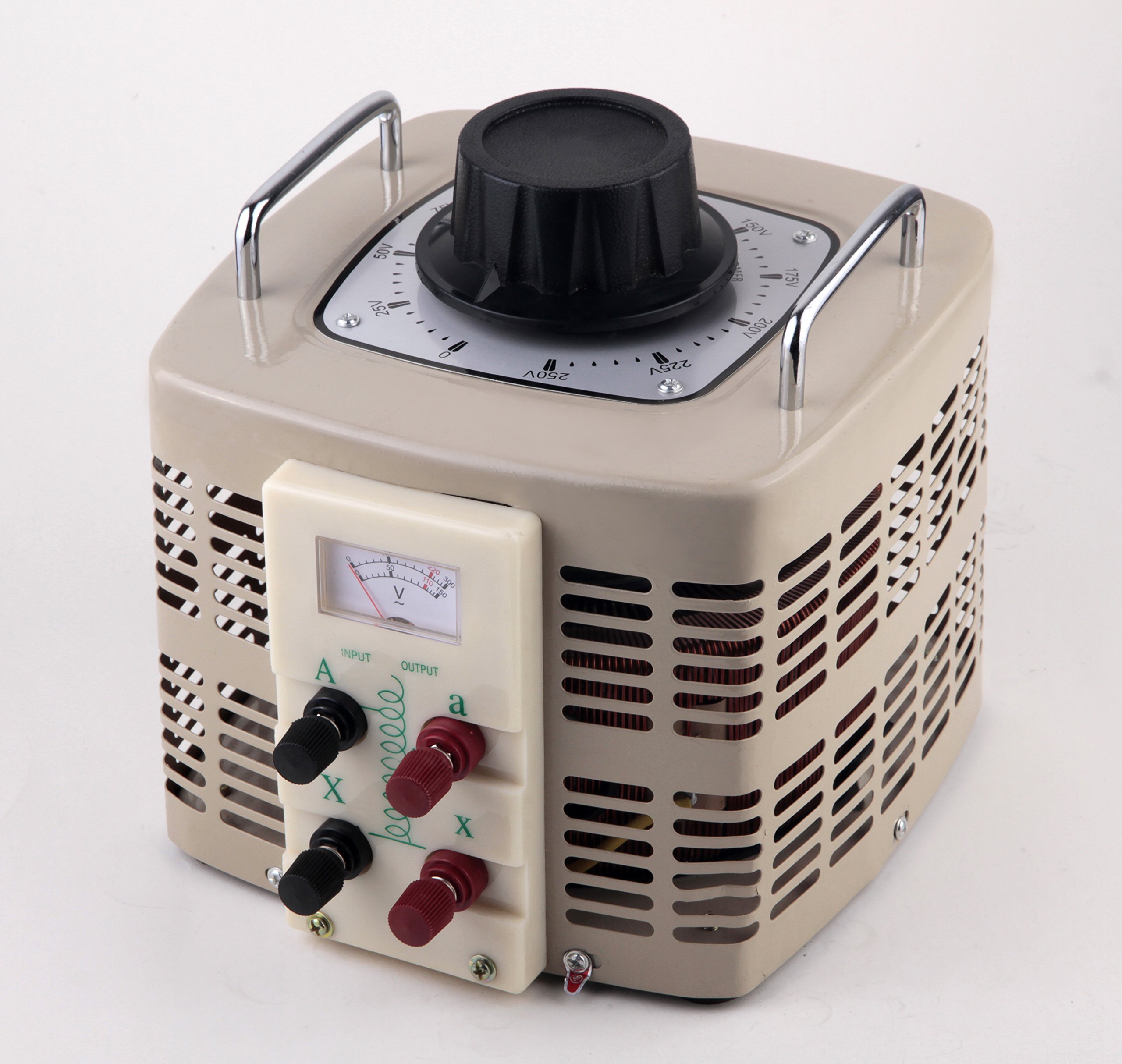 Variac Transformador Variable 5 KVA 20A Salida 0-250V AC Voltímetro Analógico Integrado para Laboratorio e Industria