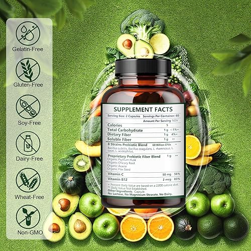 Miniatura 6 de Suplemento de glicinato de magnesio con fibra prebiótica