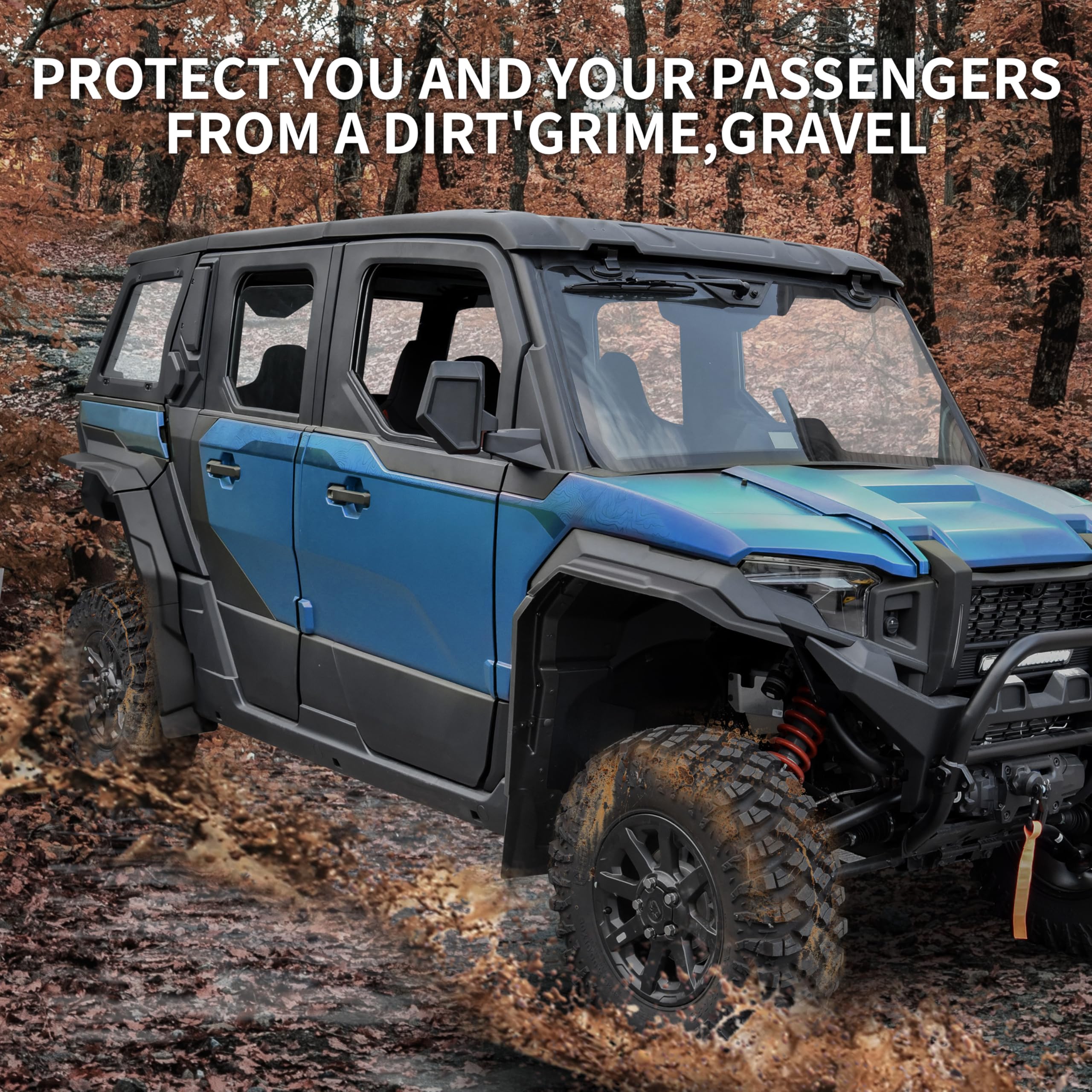 CUSAUTV Fender Flares For Polaris XPEDITION XP/ADV 2024+ - Front & Rear Mud Guards, Full Coverage