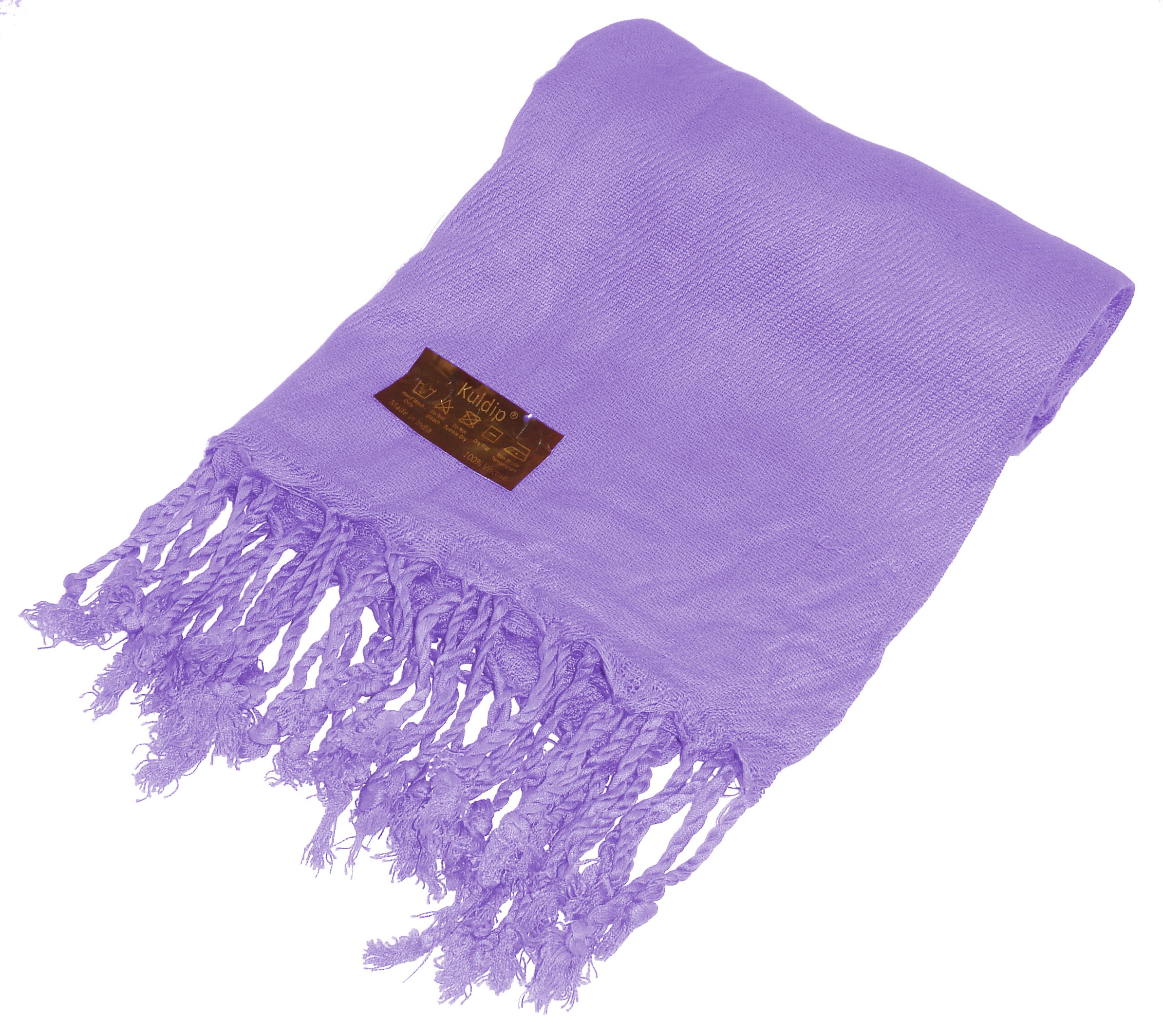 Kuldip Women's Deep Lilac 'Seconds' Pashmina Scarf - Great Value Shawl & Wrap With Minor Flaws In