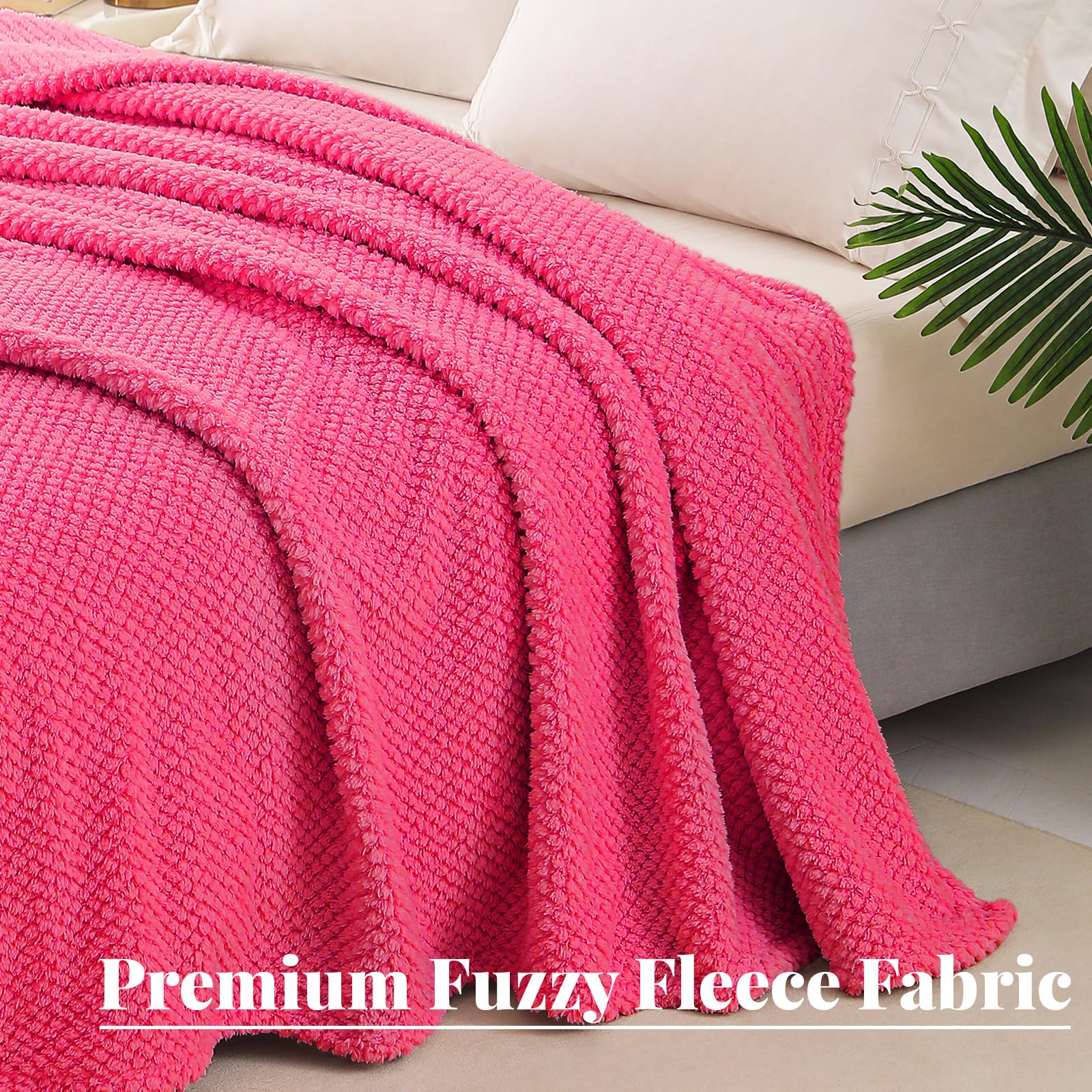 Whale Flotilla King Size Fuzzy Fleece Blanket for Bed 230x264 CM Fluffy Warm Soft Jacquard Bed Blankets for All Season Lightweight and Cozy - Image 4