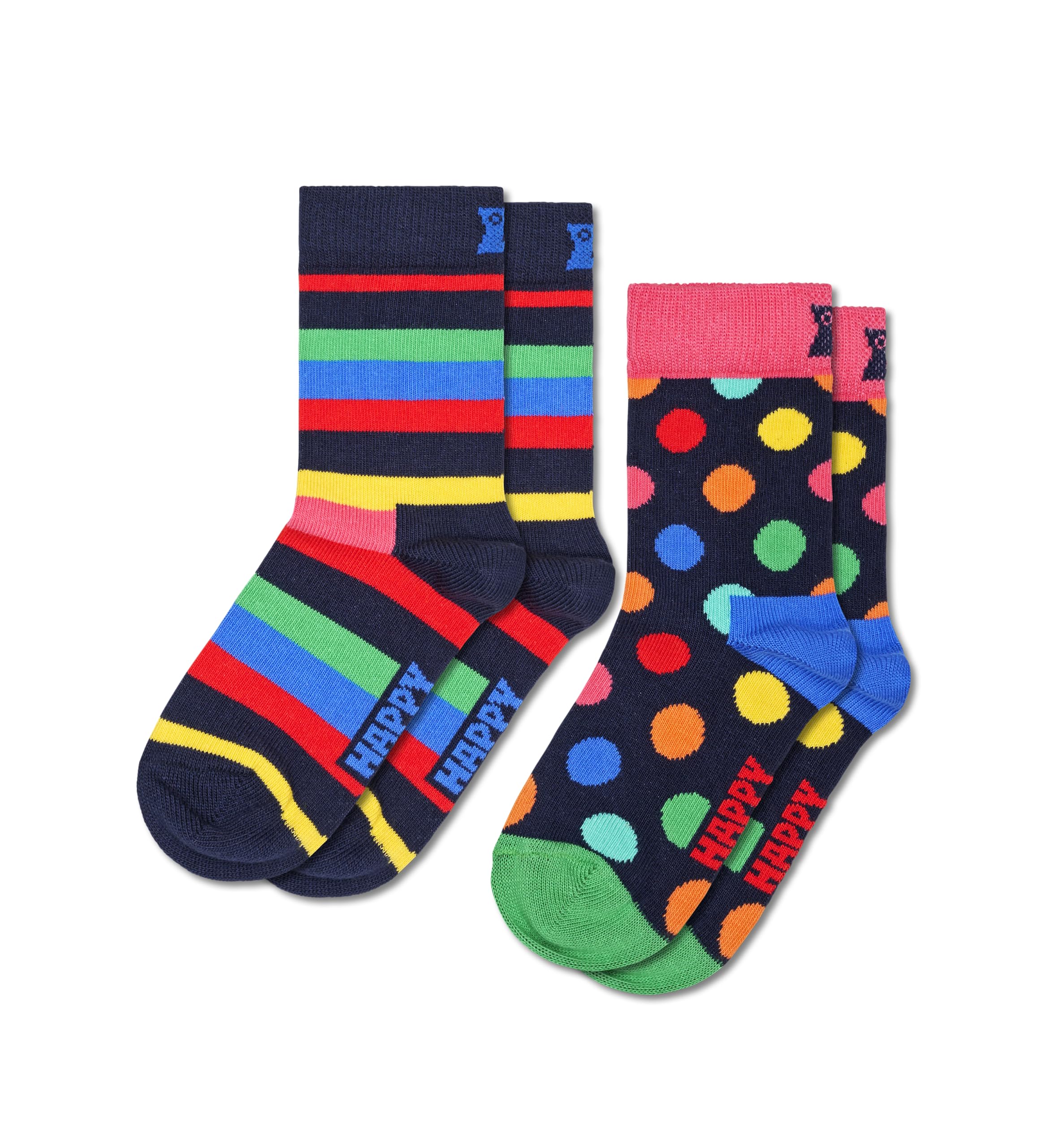 Happy SocksKids Socks Styles - Multicolor Fun Gift Boxes for Kids - made with Sustainable Cotton