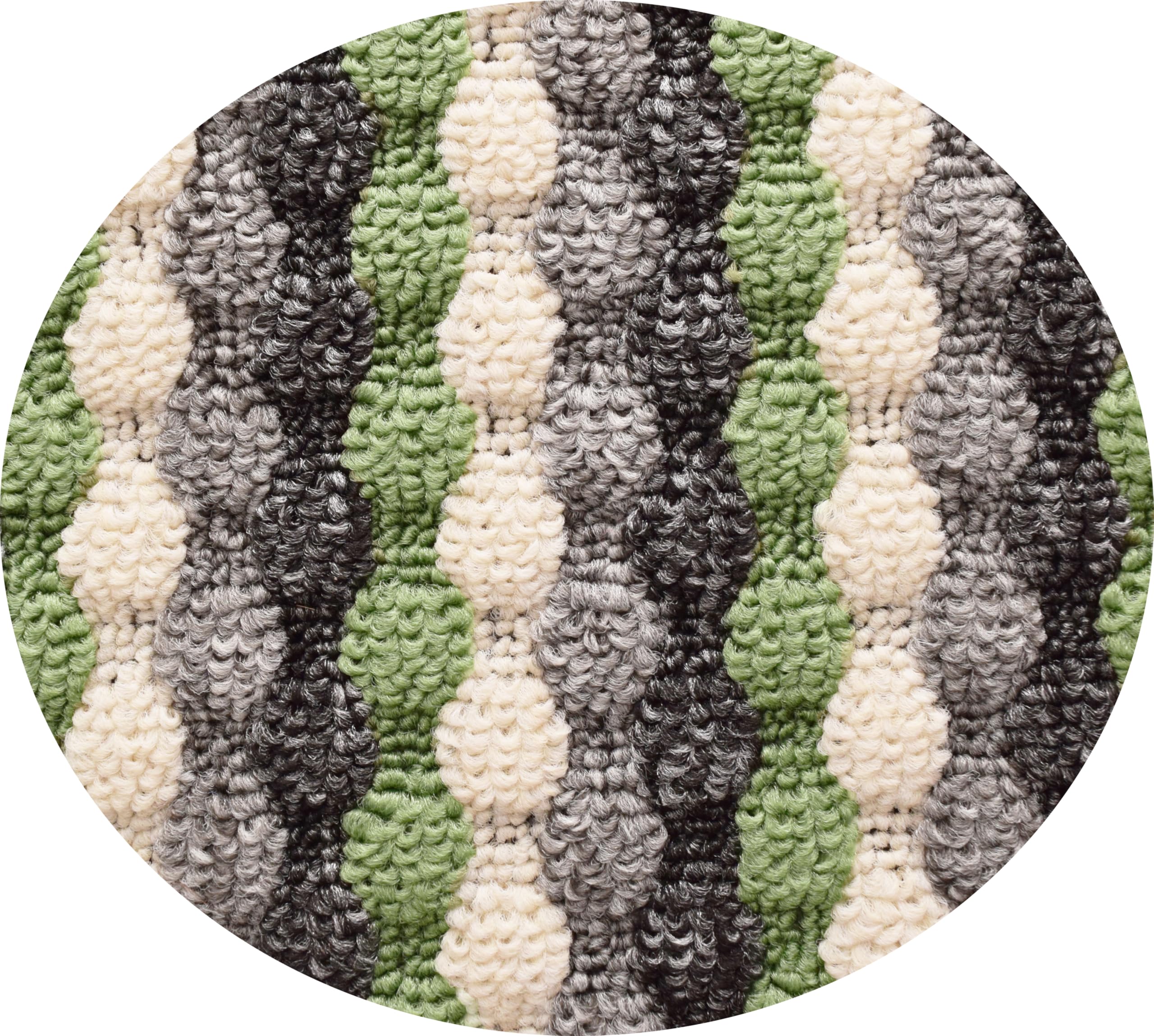 SrS Rugs® Non Slip Kitchen Door Mats & Hallway Runners Washable Rug UK (Grey & Green, 50cm x 80cm) — image 1