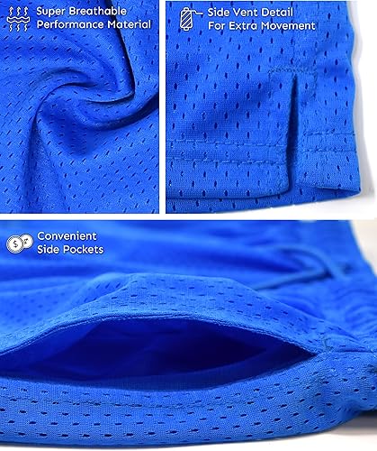 Miniatura 4 de Andrew Scott Pantalones cortos deportivos de baloncesto para niños con rendimiento activo y estilo de malla, varios paquetes