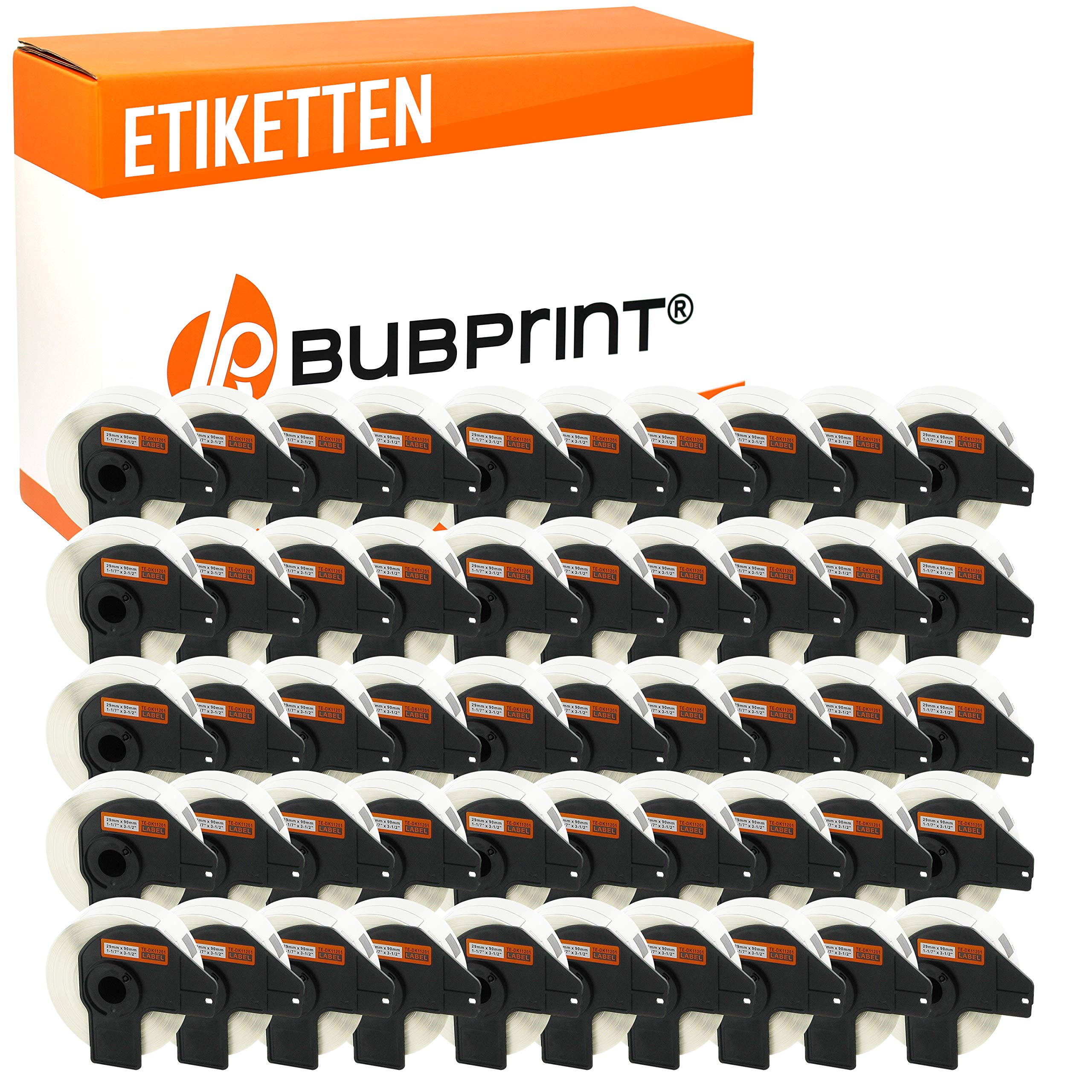 Bubprint 50 Etiketten kompatibel mit Brother DK-11201