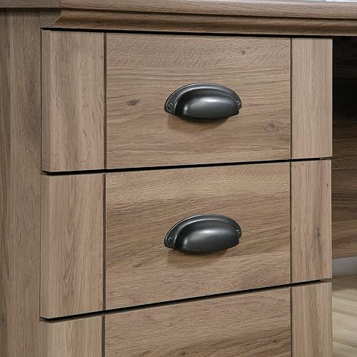 Miniatura 9 de Sauder 417586 Harbor View mesa de esquina para computadora A2 roble de sal